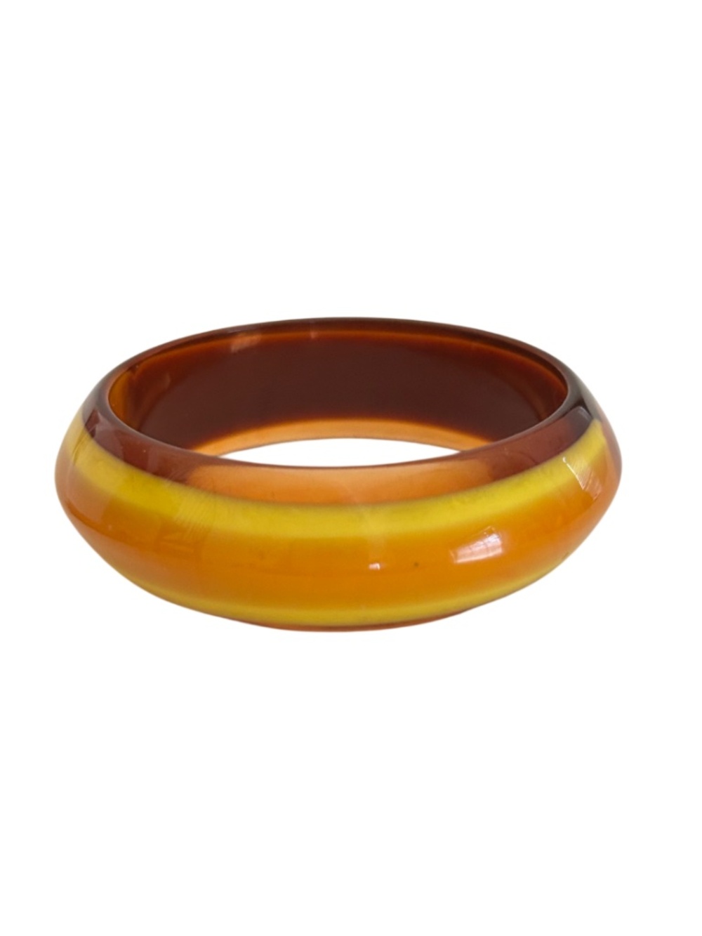 Vintage Genuine Lucite Multi-layer Transparent Bangle Bracelet '60s